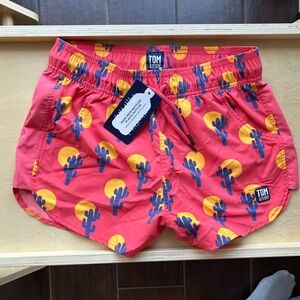 Tom & Teddy Red and Yellow Print Shorts